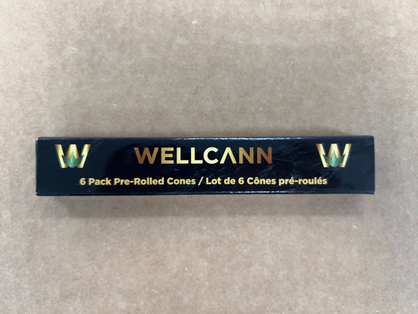 . 2 W ELLCANN 6  P ack P re-Rolled C ones 1 pc