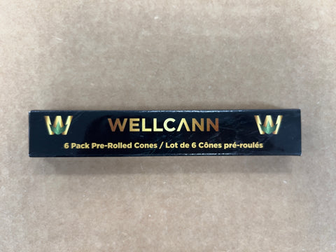 .2 WELLCANN 6 Pack Pre-Rolled Cones 1pc