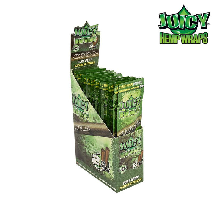 . 2 J uicy J ay's H emp W rap -  N atural |  2  W raps p er |  P ack   2 5 P acks p er B ox