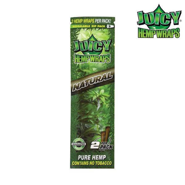 . 2 J uicy J ay's H emp W rap -  N atural |  2  W raps p er |  P ack   2 5 P acks p er B ox