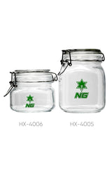 4 005| H X4005 N ICE G LASS   A irtight G lass J ar w ith L id -  L arge