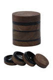 7023 | JC7023 2.5 inch 4-Piece PREEMO GLASS Wooden Grinder