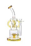 5007 LZ5007 11-inch NICE GLASS Sprocket Perc 4-Arm Recycler Blue, Clear, Gold, Jade-Green, Smoke, Yellow, White