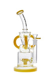 5007 LZ5007 11-inch NICE GLASS Sprocket Perc 4-Arm Recycler Blue, Clear, Gold, Jade-Green, Smoke, Yellow, White