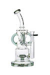 5007 LZ5007 11-inch NICE GLASS Sprocket Perc 4-Arm Recycler Blue, Clear, Gold, Jade-Green, Smoke, Yellow, White