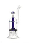 8022 | N8022 17 inch 7mm NICE GLASS Jumbo Double Disc & Showerhead Bubbler