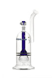 8022 | N8022 17 inch 7mm NICE GLASS Jumbo Double Disc & Showerhead Bubbler
