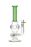 8024 | N8024 12 inch NICE GLASS Triple Cross Hole Straight