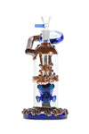8034 | N8034 9 inch NICE GLASS Copper Plated Gas Mask Bubbler