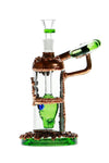 8034 | N8034 9 inch NICE GLASS Copper Plated Gas Mask Bubbler