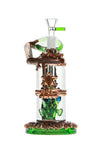 8034 | N8034 9 inch NICE GLASS Copper Plated Gas Mask Bubbler