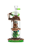 8034 | N8034 9 inch NICE GLASS Copper Plated Gas Mask Bubbler