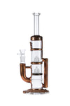 8043 | N8043 14 inch NICE GLASS Electroplated Double Tree Perc