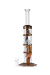 8043 | N8043 14 inch NICE GLASS Electroplated Double Tree Perc