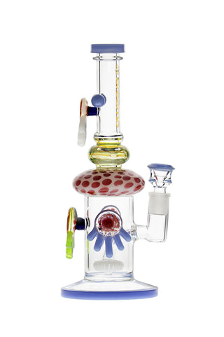 078 | P078 12 inch PREEMO GLASS Whimsy Mushroom Bong