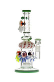 078 | P078 12 inch PREEMO GLASS Whimsy Mushroom Bong