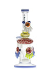 078 | P078 12 inch PREEMO GLASS Whimsy Mushroom Bong
