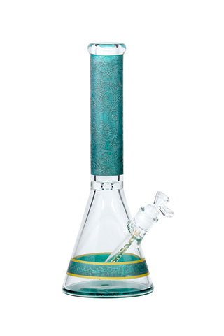 057 | P057 15 inch 9mm PREEMO GLASS Painted Sandblast Beaker
