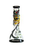 002 | ST002 12 inch 7mm NICE GLASS Skull & Roses Beaker