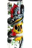 002 | ST002 12 inch 7mm NICE GLASS Skull & Roses Beaker