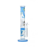 010 | ST010 14 inch NICE GLASS Glow-In-The-Dark Double Honeycomb Straight