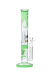 010 | ST010 14 inch NICE GLASS Glow-In-The-Dark Double Honeycomb Straight