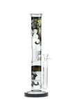 010 | ST010 14 inch NICE GLASS Glow-In-The-Dark Double Honeycomb Straight