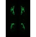 010 | ST010 14 inch NICE GLASS Glow-In-The-Dark Double Honeycomb Straight