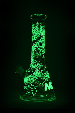 012 | ST012 13 inch 7mm NICE GLASS Glow-In-The-Dark Dragon