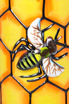 019 | ST019 12.5 inch NICE GLASS 3D-Wrap Honey Bee Beaker