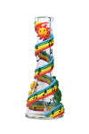 036 | ST036 12.5 inch NICE GLASS 3D-Wrap Rainbow Beaker