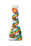 036 | ST036 12.5 inch NICE GLASS 3D-Wrap Rainbow Beaker