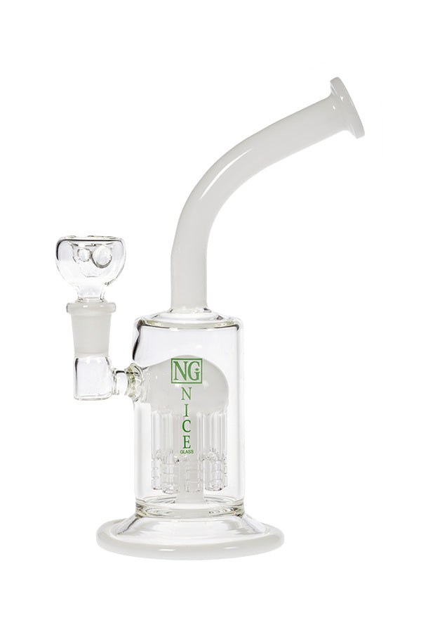 5 03.5 |  X Y503 9  i nch N ICE G LASS B ent N eck 8 -Arm T ree P erc B ubbler