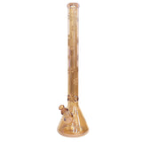 1176.5 | 24" Water Pipe with Beaker Base Chrome Finish with Snowflake Design