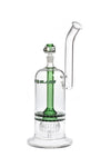 8022 | N8022 17 inch 7mm NICE GLASS Jumbo Double Disc & Showerhead Bubbler