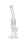 1021 | YN1021 16 inch NICE GLASS Dual Multi-Slit Dome Perc Straight