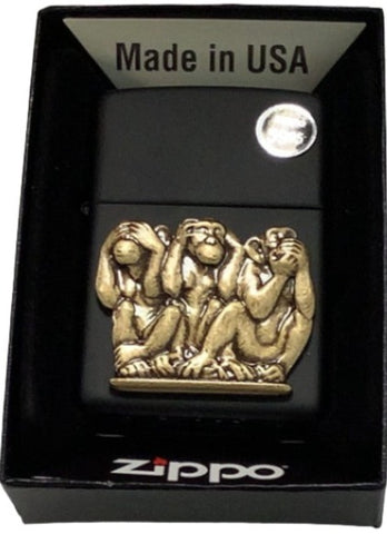 Three monkeys Zippo lighter