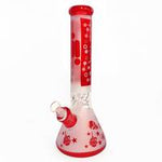 1649 | 15" Frosted Infyniti Brand Water Pipe with Ice Catcher Color Tube Beaker