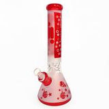 1649 | 15" Frosted Infyniti Brand Water Pipe with Ice Catcher Color Tube Beaker