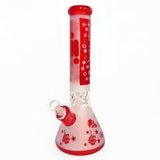 1649.5 | 15" Frosted Infyniti Brand Water Pipe with Ice Catcher Color Tube Beaker