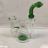 1360H 10 inch Recycler Oil Rig Green Blue Assorted