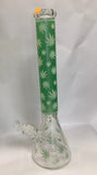 18001 18 inch 9mm Leaf pattern Decal Beaker