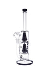 534 | XY534 13 inch NICE GLASS Double Tiered Showerhead Perc Bubbler