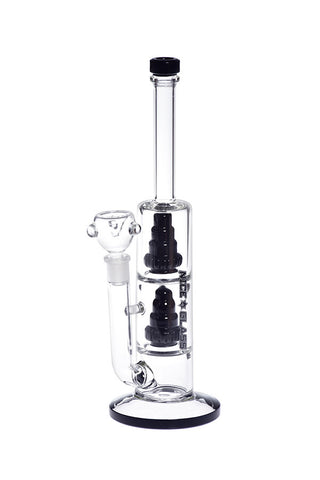 534 | XY534 13 inch NICE GLASS Double Tiered Showerhead Perc Bubbler