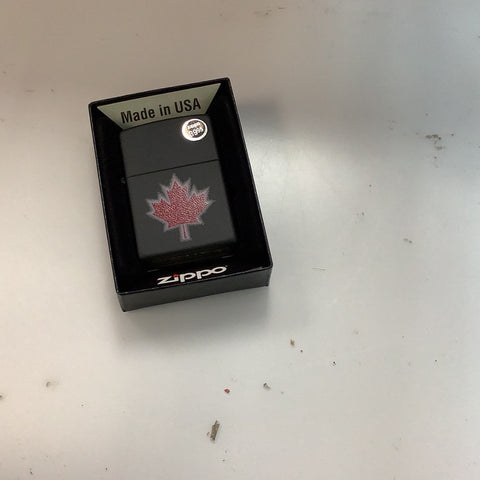 Maple leaf shadow zippo lighter