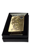 .2 sparking Golden Dragon Zippo lighter