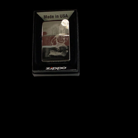 Skull mountain zippo lighter