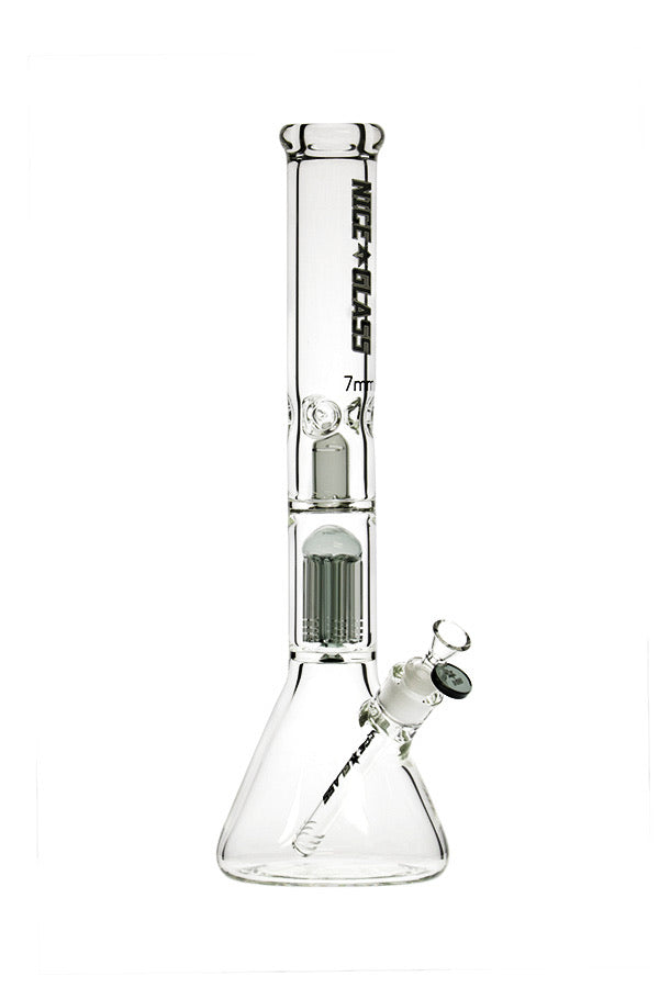 6 07H G 670-7 1 8-inch 7 mm N ICE G LASS 6 -Arm P erc &  S plash G uard B eaker