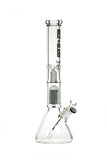 607H G670-7 18-inch 7mm NICE GLASS 6-Arm Perc & Splash Guard Beaker