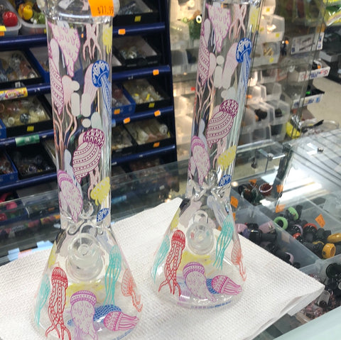 1756 14 “ Squid Ice Catcher 14 Inch Decal Beaker